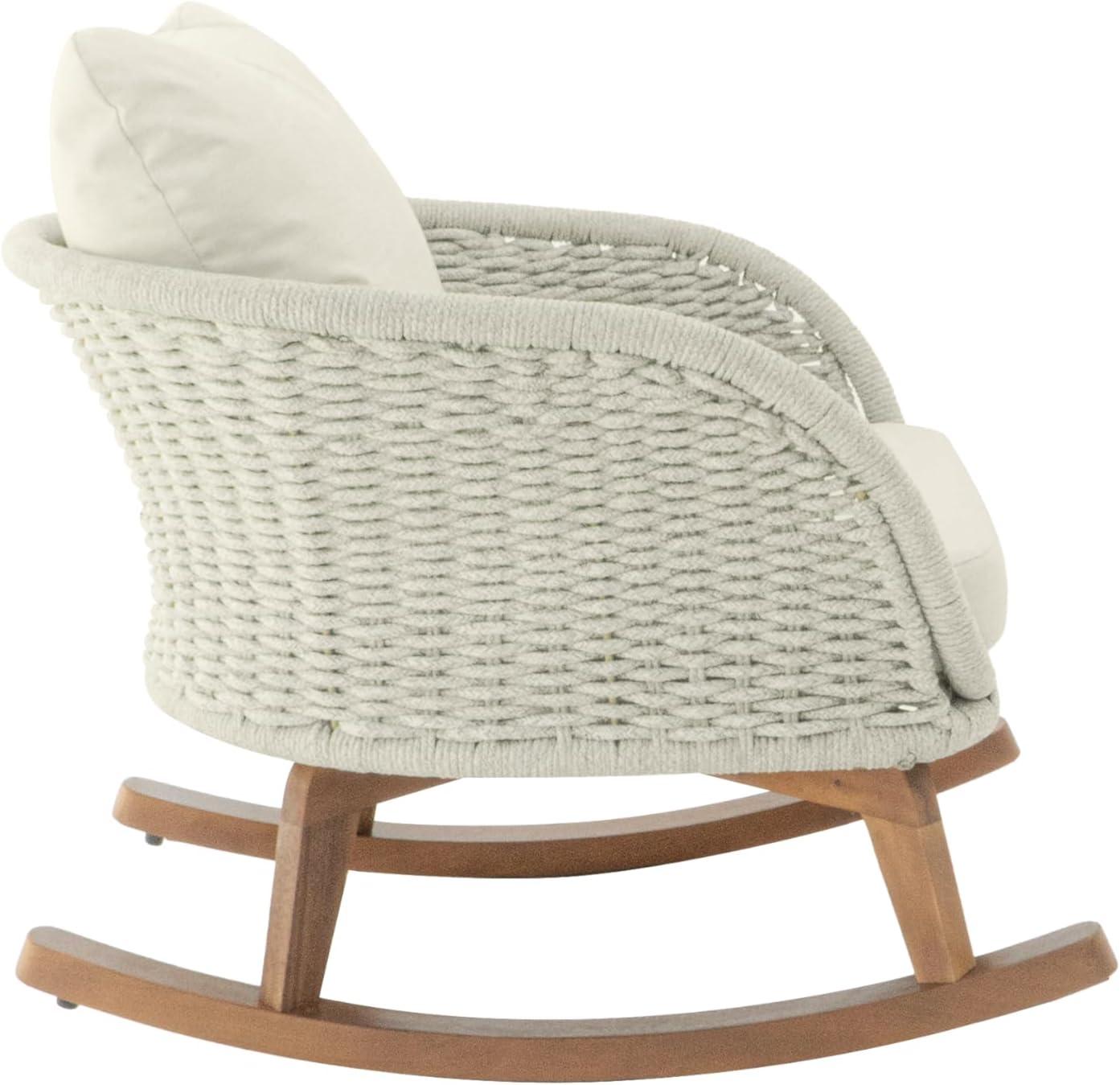 image:imageChristopher Knight Home Siwoo Wooden Frame Outdoor Rocking Chairs Set of 2 Wicker Rocker Chair with Soft Cushions Contemporary Patio Rockers Rocking Chair for IndoorOutdoor Gray NaturalBeige Natural