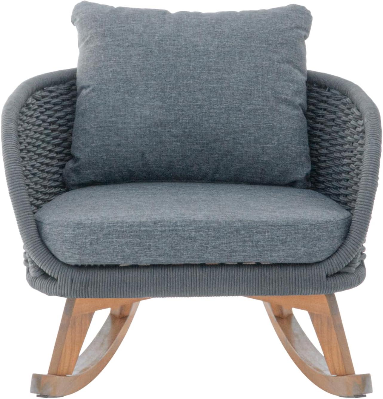 image:imageChristopher Knight Home Siwoo Wooden Frame Outdoor Rocking Chairs Set of 2 Wicker Rocker Chair with Soft Cushions Contemporary Patio Rockers Rocking Chair for IndoorOutdoor Gray NaturalGray Natural