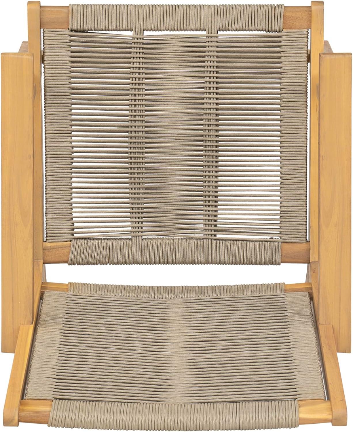 image:imageChristopher Knight Home Veera Patio Chair Set of 2 with Acacia Wood Frame and Handwoven Rope Outdoor Lounge Chair Stylish Outdoor Accent Chair for GardenDeckBackyard Beige Light TeakBeige Light Teak