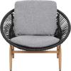 Christopher Knight Home Cyril Outdoor Papasan Chair with Cushion, Wicker Egg Chair with Removable Cushion, PE Wicker Chaise Lounge Chair, Patio Furniture Set for Garden/Backyard, Brown+Beige(Brown+dark Grey)