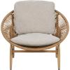 Christopher Knight Home Cyril Outdoor Papasan Chair with Cushion, Wicker Egg Chair with Removable Cushion, PE Wicker Chaise Lounge Chair, Patio Furniture Set for Garden/Backyard, Brown+Beige(Brown+beige)