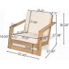 Christopher Knight Home Fayah Acacia Wood Lounge Chair Outdoor, Wooden Patio Armchair for Lounging, Patio Furniture Single Sofa Chair, Garden/Poolside Comfy Reading Chair with Cushion,Light Teak+Beige