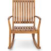 Christopher Knight Home Nycha Acacia Wood Rocking Chair Outdoor Set of 2, Patio Furniture Set, Wooden Patio Single Sofa with Glider Function, Lounge Chair Outdoor, Teak