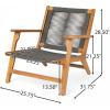 Christopher Knight Home Veera Patio Chair Set of 2 with Acacia Wood Frame and Handwoven Rope, Outdoor Lounge Chair, Stylish Outdoor Accent Chair for Garden/Deck/Backyard, Beige + Light Teak(Dark Grey & Teak)