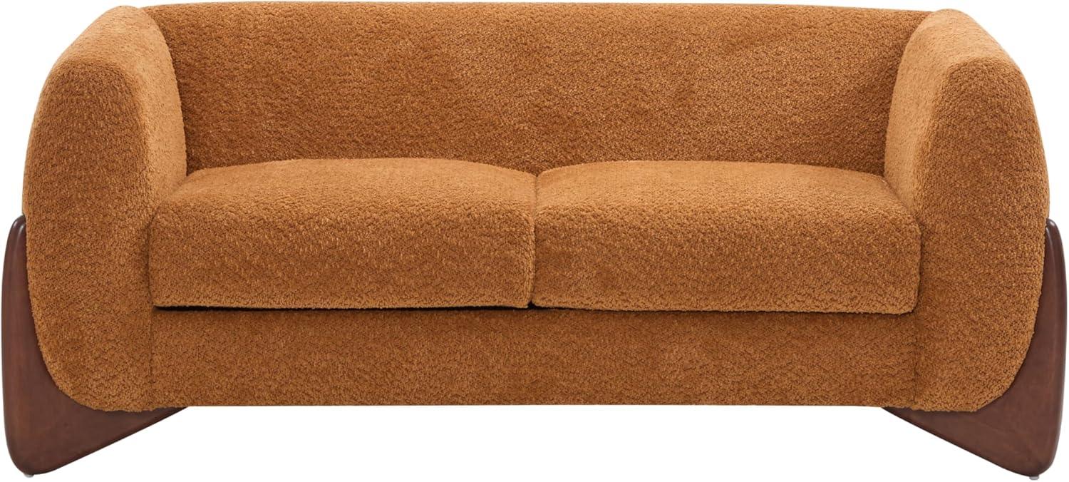 image:imageChristopher Knight Home Almad 2 Pieces Sofa Couch Set Cozy 3Seater Sofa and Loveseat for Living Room Upholstered Couch Chair Soft Seating Lounge Sofa with Wood Frame Boucle Fabric Navy BlueCaramel
