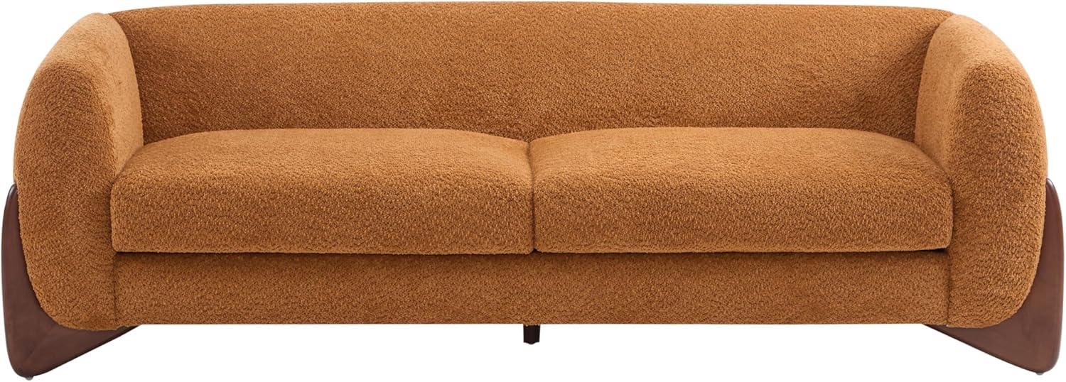 image:imageChristopher Knight Home Almad 2 Pieces Sofa Couch Set Cozy 3Seater Sofa and Loveseat for Living Room Upholstered Couch Chair Soft Seating Lounge Sofa with Wood Frame Boucle Fabric Navy BlueCaramel