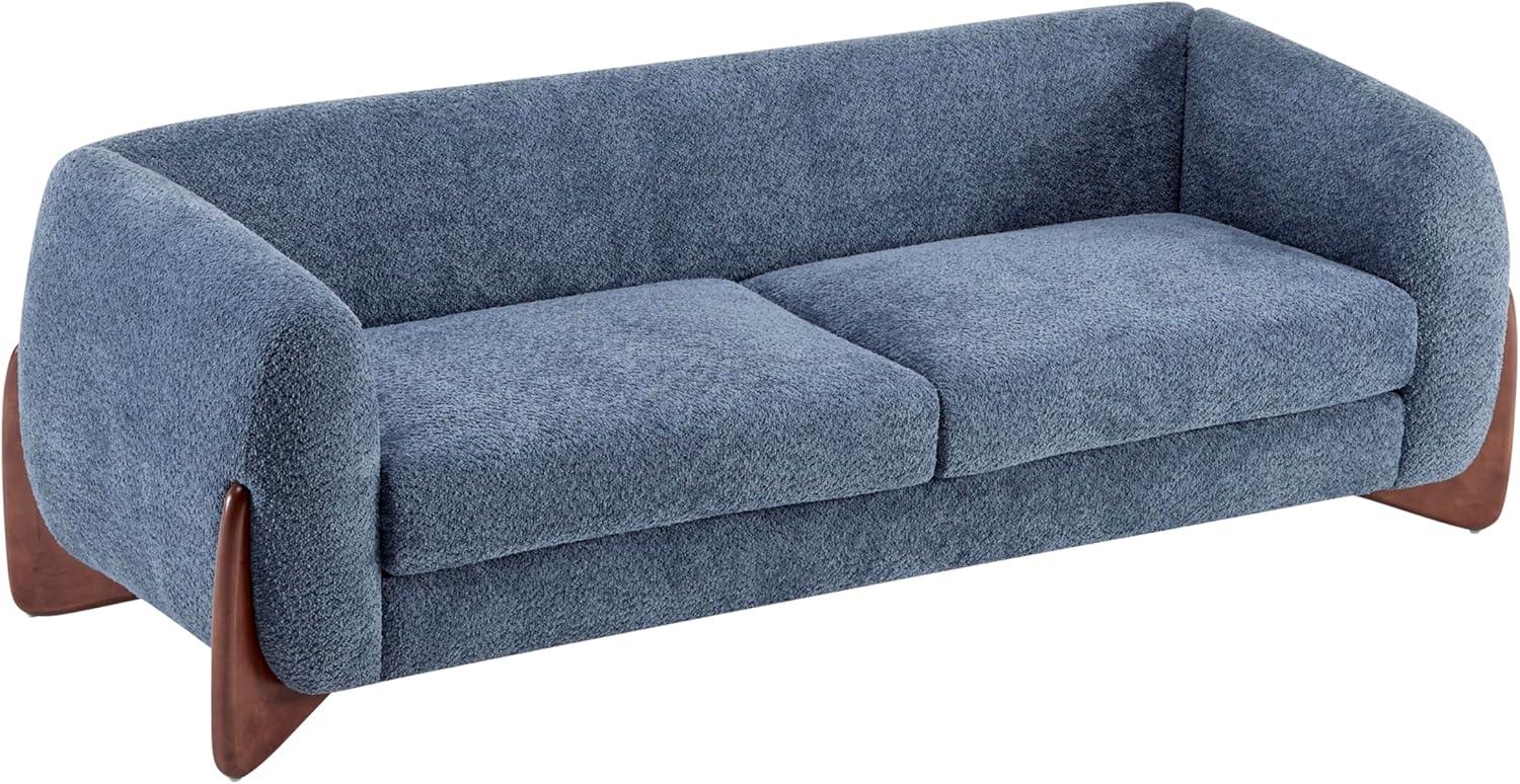 image:imageChristopher Knight Home Almad 2 Pieces Sofa Couch Set Cozy 3Seater Sofa and Loveseat for Living Room Upholstered Couch Chair Soft Seating Lounge Sofa with Wood Frame Boucle Fabric Navy BlueNavy Blue