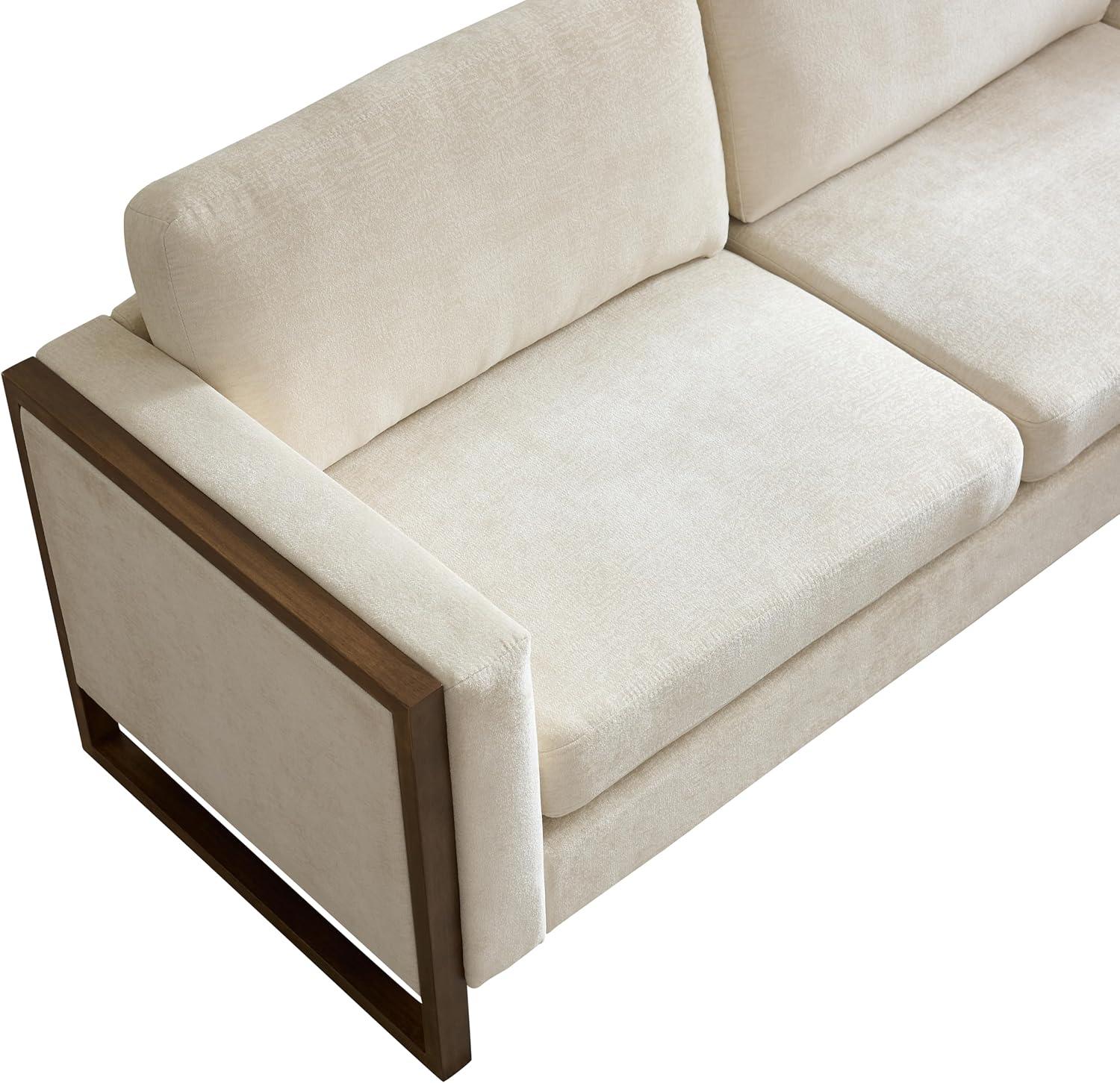 image:imageChristopher Knight Home Azir 10400 Wooden Frame Modular LShape Sofa Couch Modern Sectional Sofa with Thick Cushions for Living Room Comfy Fabric Upholstered Couch with Deep Seat Beige