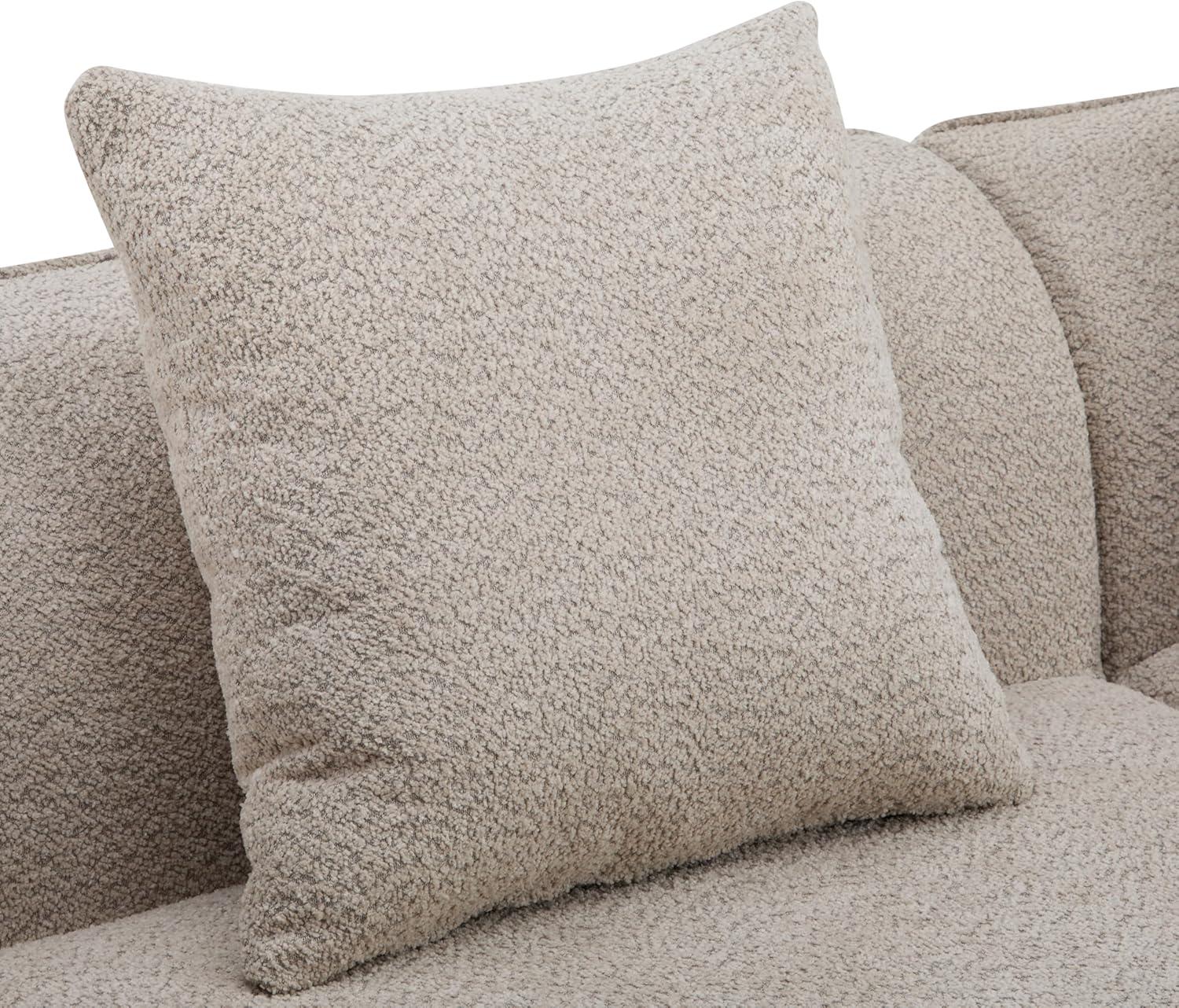 image:imageChristopher Knight Home Braebt 126 Comfy Upholstered Cloud Couch 5Seater Sofa Couches Curved Modular Sectional Sofa with 4 Throw Pillows for Living Room Study No Assembly Required AlmondAlmond