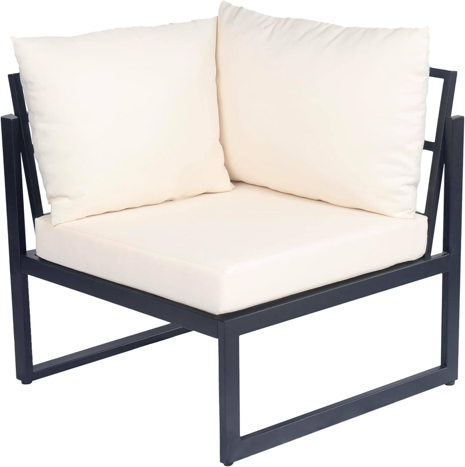 image:imageChristopher Knight Home Gevin 5Seater Acacia Wood Metal Patio Furniture Set Outdoor Sectional Conversation Club Chair Sofa Corner Chat Set with Coffee Table for Backyard or Balcony TeakBeigeBlackTeakbeigeblack