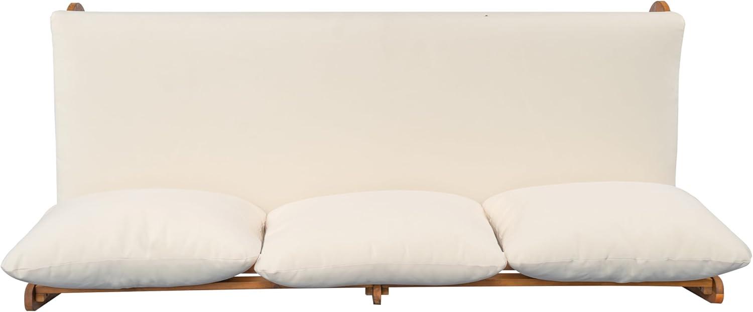 image:imageChristopher Knight Home Poppy 2 Piece Patio Conversation Set with Cushion Acacia Wood 6 Seater Outdoor Sofa Chat Set Outdoor Sectional Sofa Set of 2 for Patio Furniture Set TeakBeigeTeakbeige