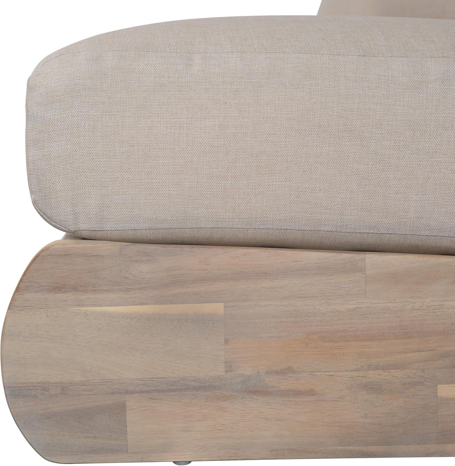 image:imageChristopher Knight Home Poppy Acacia Wood Outdoor 3 Seater Sofa with Cushion Wooden Patio Sofa Couch with Cushion Comfy Armless Cloud Sofa Couch Patio Furniture Sofa Set TeakBeigeAntique Greygrey
