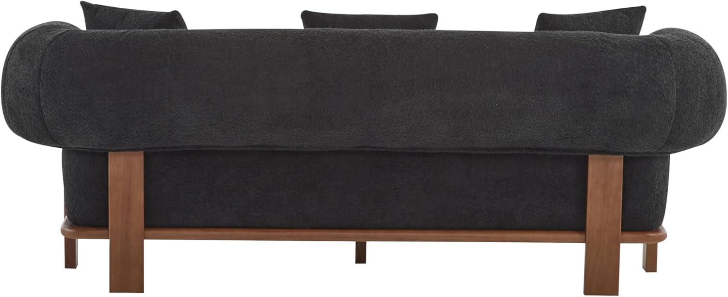 image:imageChristopher Knight Home Yule Living Room Wooden 3Seater SofaBoucle Fabric Upholstered Lounge Sofa CouchHome OfficeBedroom Sofa Chair with Accent PillowComfy Reading Cloud SofaMilky White BrownBlack Brown