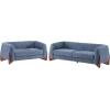 Christopher Knight Home Almad 2 Pieces Sofa Couch Set, Cozy 3-Seater Sofa and Loveseat for Living Room, Upholstered Couch Chair, Soft Seating Lounge Sofa with Wood Frame, Boucle Fabric, Navy Blue(Navy Blue)