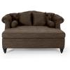 Christopher Knight Home Audrey 62.50″ Tufted Loveseat Chaise, Sleeper Sofa, Scroll Armchair, Upholstered Loveseat Sofa Chair, Large Leisure Couch Bed, Oversized Lounge Chair for Living Room, Blue(Brown)