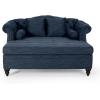 Christopher Knight Home Audrey 62.50″ Tufted Loveseat Chaise, Sleeper Sofa, Scroll Armchair, Upholstered Loveseat Sofa Chair, Large Leisure Couch Bed, Oversized Lounge Chair for Living Room, Blue(Navy Blue)