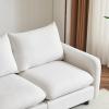 Christopher Knight Home Bricez 69″ Loveseat, Upholstered Sofa, Modular Couch, Oversized Loveseat, Spacious Seating Sofa Couch, Comfort Sectional Corner Wooden Chair for Living Room Home Office, White(White)