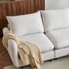 Christopher Knight Home Bricez 69″ Loveseat, Upholstered Sofa, Modular Couch, Oversized Loveseat, Spacious Seating Sofa Couch, Comfort Sectional Corner Wooden Chair for Living Room Home Office, White(White)