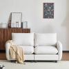 Christopher Knight Home Bricez 69″ Loveseat, Upholstered Sofa, Modular Couch, Oversized Loveseat, Spacious Seating Sofa Couch, Comfort Sectional Corner Wooden Chair for Living Room Home Office, White(White)