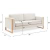 Christopher Knight Home Bricez 79″ Sofa Couch, Cozy Upholstered 3-Seater Sofa, Oversized Loveseat, Comfy Fabric Couches for Living Room and Office, Modern Couch and Sofa, Wooden Frame, White(White)