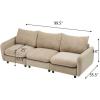 Christopher Knight Home Bricez Modern Fabric Upholstered 3 Seater Sofa Couch, Wooden Home Sofa Living Room with Deep Seat, Comfy Cloud Couch with Pillow for Bedroom, Home Office, Camel(Camel)