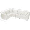 Christopher Knight Home Negav L-Shaped Upholstered Living Room Sofa, Boucle Fabric Modern Curved Sectional Sofa, Wooden Large Sofa Couch for Living Room, Home Office, Light Beige(Light Beige)