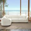 Christopher Knight Home Negav L-Shaped Upholstered Living Room Sofa, Boucle Fabric Modern Curved Sectional Sofa, Wooden Large Sofa Couch for Living Room, Home Office, Light Beige(Light Beige)
