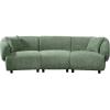 Christopher Knight Home Obito Boucle Upholstered 3-Seater Sofa, Modern Home Sofa Living Room, Wooden Large Upholstered Sofa Couch for Apartment/Home Office, Light Beige(Olive Green)