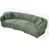 Christopher Knight Home Obito Boucle Upholstered 3-Seater Sofa, Modern Home Sofa Living Room, Wooden Large Upholstered Sofa Couch for Apartment/Home Office, Light Beige(Olive Green)