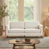 Christopher Knight Home Bricez 79″ Sofa Couch, Cozy Upholstered 3-Seater Sofa, Oversized Loveseat, Comfy Fabric Couches for Living Room and Office, Modern Couch and Sofa, Wooden Frame, White(White)