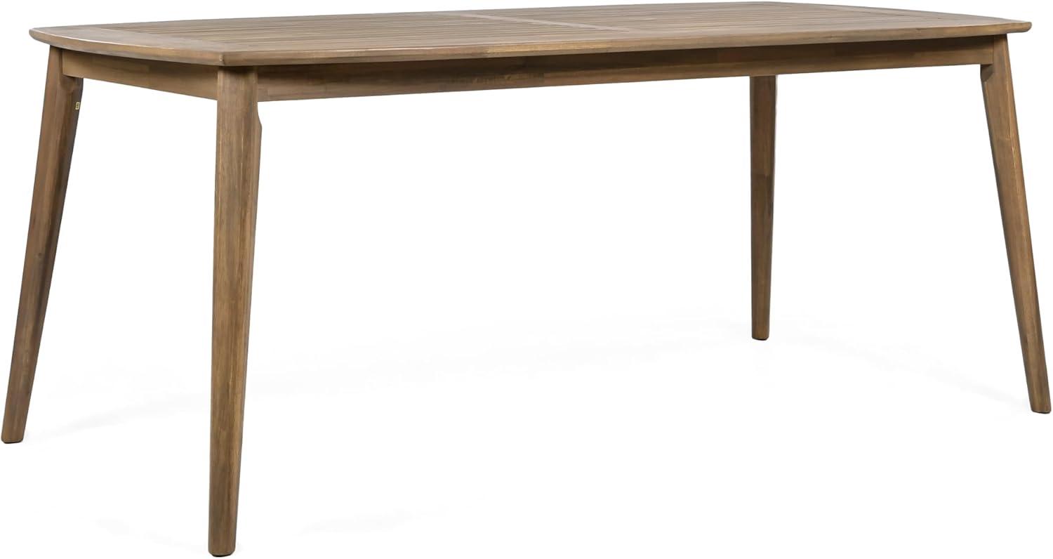 image:imageChristopher Knight Home Keyon Farmhouse Patio Acacia Wood Dining Table Outdoor Dining Room Table for 8 Persons Rectangular Dining Table for BackyardGarden Light Brown