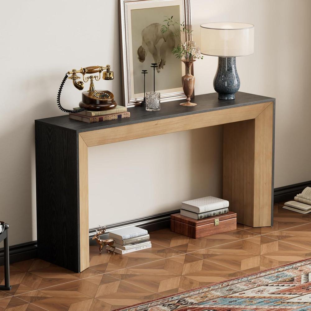 image:imageChristopher Knight Home Mirod 59 Console Tables Wood Veneer Top Sofa Table Fireplace Design Spacious Long Behind Couch Table for Living Room Hallway Entryway Perfect for Display Items BlackBrownblack