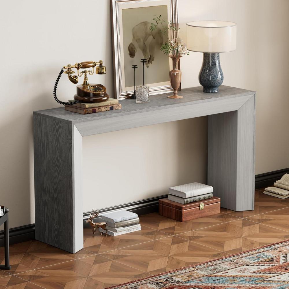 image:imageChristopher Knight Home Mirod 59 Console Tables Wood Veneer Top Sofa Table Fireplace Design Spacious Long Behind Couch Table for Living Room Hallway Entryway Perfect for Display Items BlackGrey