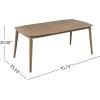 Christopher Knight Home Keyon Farmhouse Patio Acacia Wood Dining Table, Outdoor Dining Room Table for 8 Persons, Rectangular Dining Table for Backyard/Garden, Light Brown
