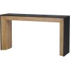 Christopher Knight Home Mirod 59″ Console Tables, Wood Veneer Top Sofa Table, Fireplace Design, Spacious Long Behind Couch Table for Living Room Hallway Entryway, Perfect for Display Items, Black(Brown+black)