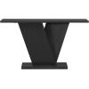 Christopher Knight Home Mirod 59.8″ Console Tables, Natural Wood Veneer Sofa Table, V-Shaped Base, Narrow Long Behind Couch Table for Living Room Hallway Entryway, Perfect for Display Items, Gray(Black)
