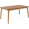 Christopher Knight Home Peggy 72″ Farmhouse Patio Acacia Wood Dining Table, Indoor and Outdoor Dining Room Table for 8 Persons, Rectangular Dining Table for Backyard/Garden, Teak Brown(63″ Length)