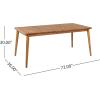 Christopher Knight Home Peggy 72″ Farmhouse Patio Acacia Wood Dining Table, Indoor and Outdoor Dining Room Table for 8 Persons, Rectangular Dining Table for Backyard/Garden, Teak Brown(72″ Length)