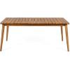 Christopher Knight Home Peggy 72″ Farmhouse Patio Acacia Wood Dining Table, Indoor and Outdoor Dining Room Table for 8 Persons, Rectangular Dining Table for Backyard/Garden, Teak Brown(72″ Length)