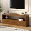 Christopher Knight Home Mirod 74″ TV Stand, Wooden Entertainment Center Console, Rectangular TV Stand, Storage Cabinet, Metal Handle Drawers, Ample Space Console Cabinet for Living Room Bedroom, Brown(Brown)