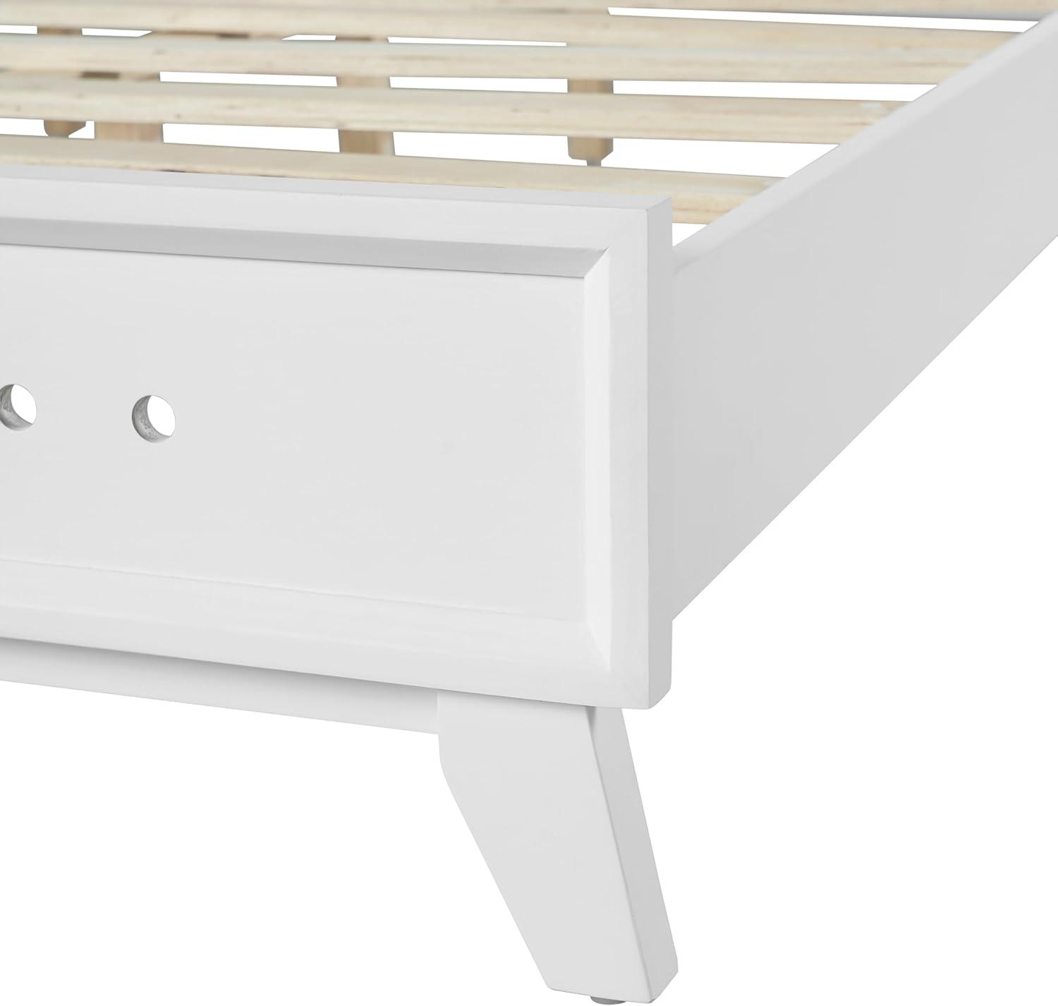 image:imageChristopher Knight Home Skyles King Size Bed King Size Platform Bed Pind Wood Headboard and Footboard Wooden Headboard No Box Spring Needed Slats Panel Support Rustic Openwork Design NaturalWhite