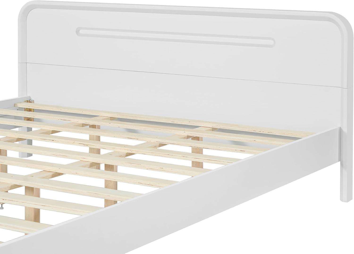 image:imageChristopher Knight Home Skyles King Size Bed King Size Platform Bed Pind Wood Headboard and Footboard Wooden Headboard No Box Spring Needed Slats Panel Support Rustic Openwork Design NaturalWhite