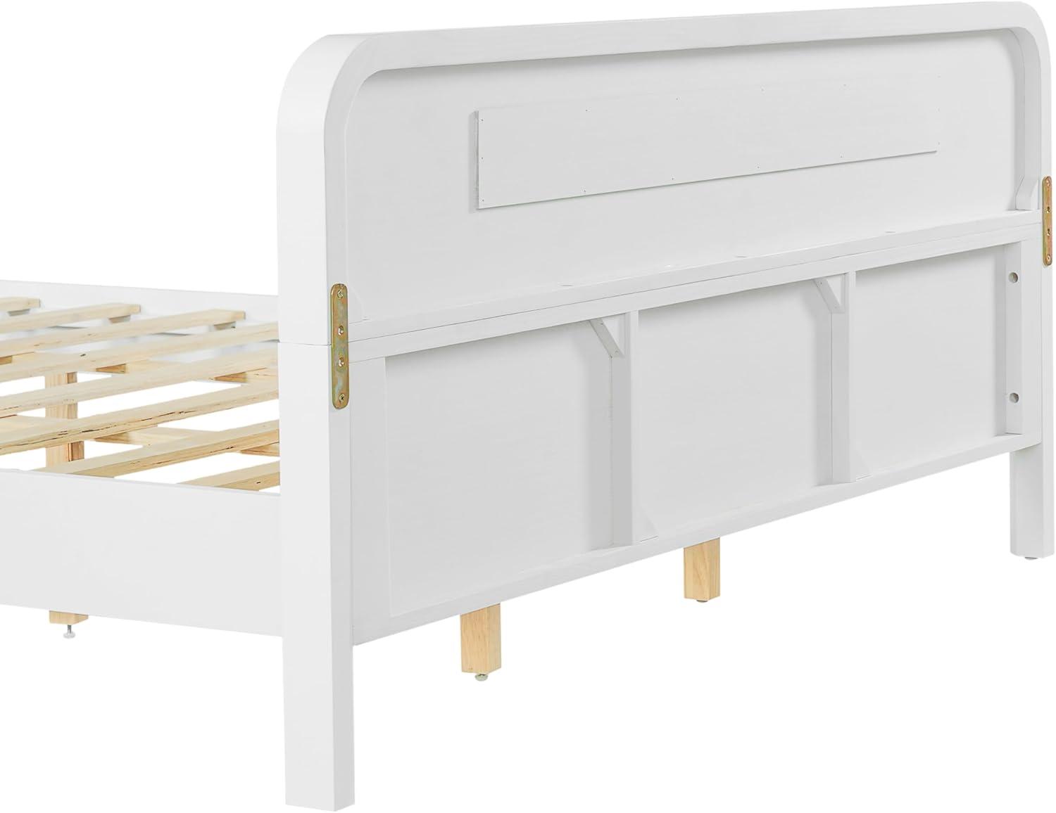 image:imageChristopher Knight Home Skyles King Size Bed King Size Platform Bed Pind Wood Headboard and Footboard Wooden Headboard No Box Spring Needed Slats Panel Support Rustic Openwork Design NaturalWhite
