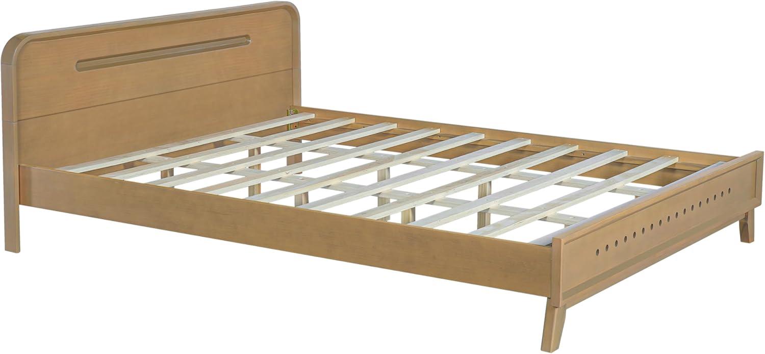 image:imageChristopher Knight Home Skyles King Size Bed King Size Platform Bed Pind Wood Headboard and Footboard Wooden Headboard No Box Spring Needed Slats Panel Support Rustic Openwork Design NaturalNatural