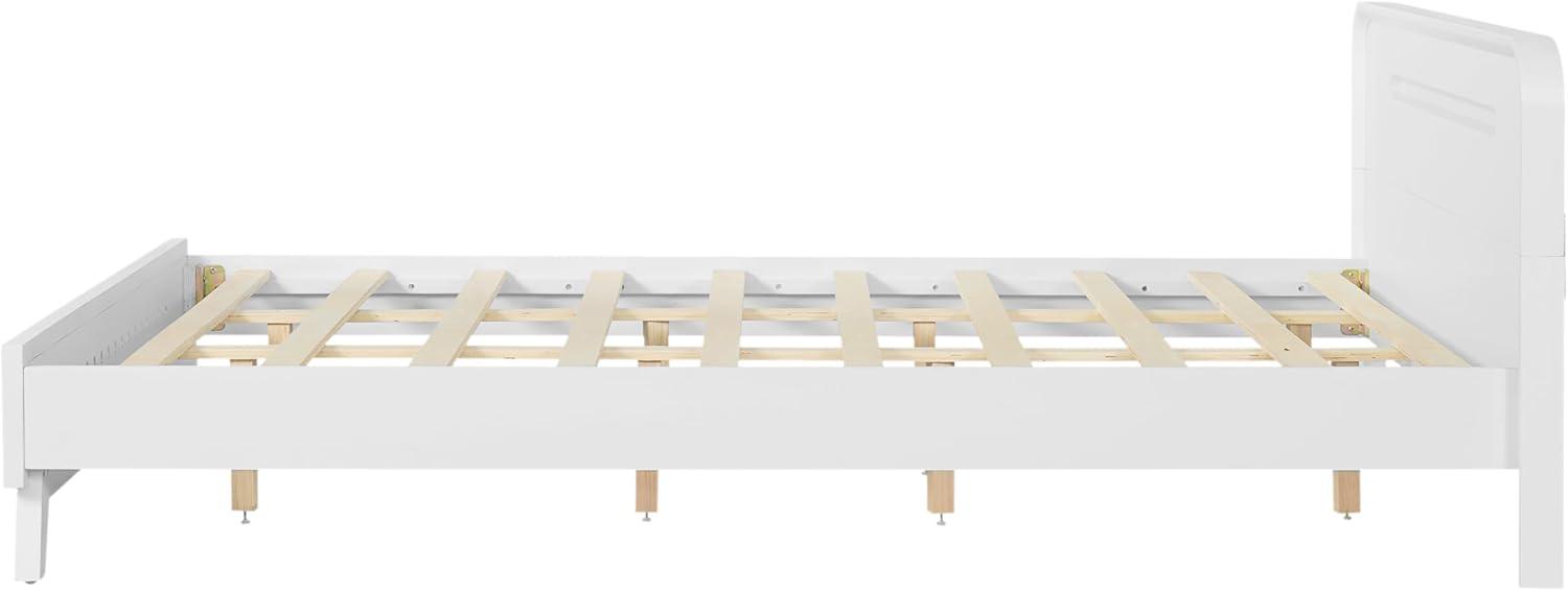 image:imageChristopher Knight Home Skyles King Size Bed King Size Platform Bed Pind Wood Headboard and Footboard Wooden Headboard No Box Spring Needed Slats Panel Support Rustic Openwork Design NaturalWhite