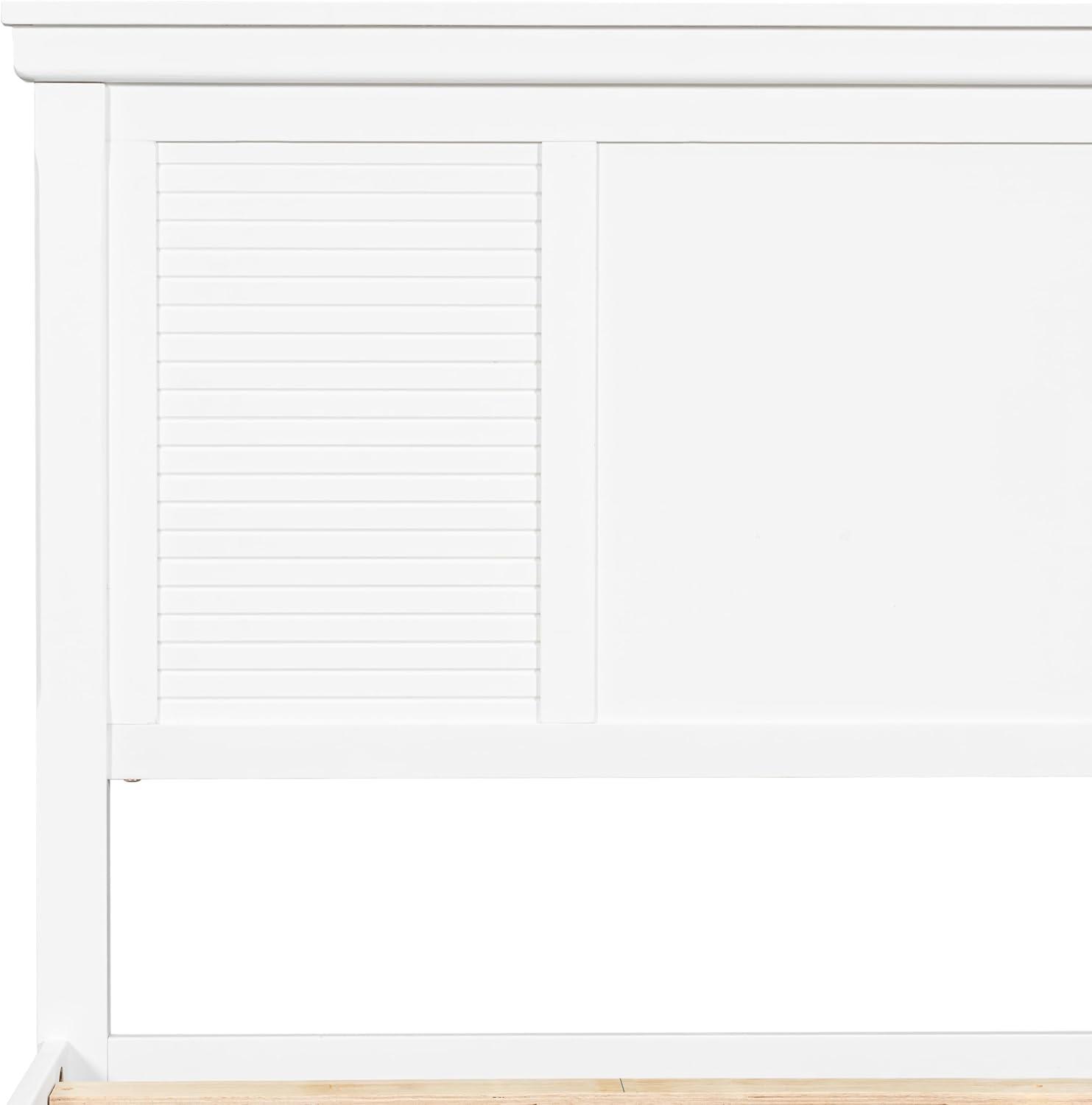 image:imageChristopher Knight Home Todie Modern Queen Size Bed Frame with Headboard Wooden Queen Size Platform Bed Frame Farmhouse Queen Size Bed Set No Box Spring Needed Easy Assembly WhiteQueen US Standard