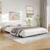 Christopher Knight Home Hazel Boucle King Size Bed Frame and Headboard, Upholstered King Size Bed, Round Curve Headboard, Solid Wood and Steel Support, No Box Spring Needed, Easy Assembly, White(King)