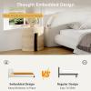 Christopher Knight Home Hazel Boucle King Size Bed Frame and Headboard, Upholstered King Size Bed, Round Curve Headboard, Solid Wood and Steel Support, No Box Spring Needed, Easy Assembly, White(Queen)