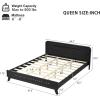 Christopher Knight Home Skyles King Size Bed, King Size Platform Bed, Pind Wood Headboard and Footboard, Wooden Headboard, No Box Spring Needed, Slats Panel Support, Rustic Openwork Design, Natural(Black)