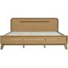 Christopher Knight Home Skyles King Size Bed, King Size Platform Bed, Pind Wood Headboard and Footboard, Wooden Headboard, No Box Spring Needed, Slats Panel Support, Rustic Openwork Design, Natural(Natural)